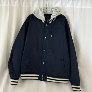 EUC Abercrombie & Fitch szXL relaxed fit vintage inspired hooded bomber …